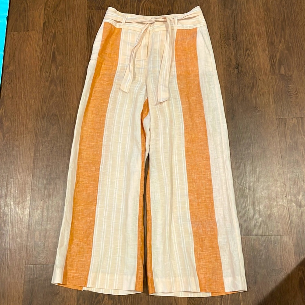 Wide leg linen pants